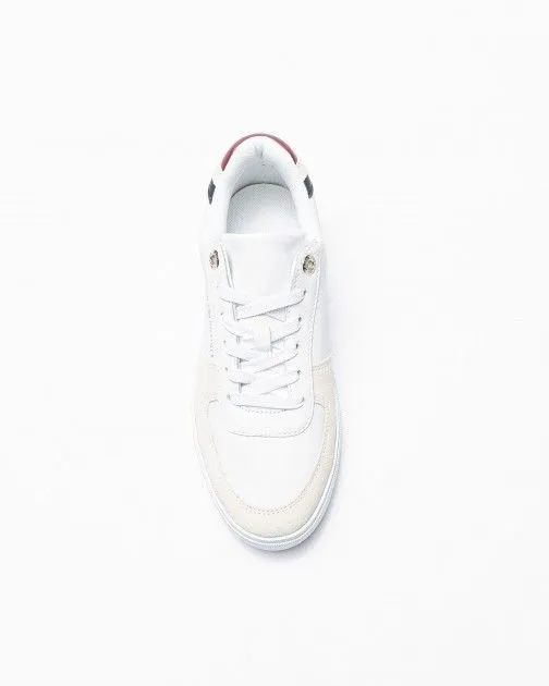 Zapatillas blancas Tommy Hilfiger LEATHER COURT SNEAKER Blanco