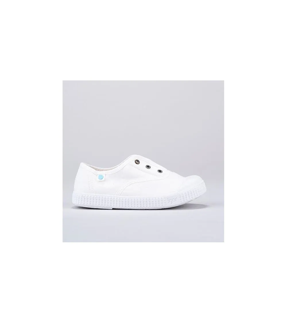 ZAPATILLAS LONA BLANCO IGOR BERRI ELÁSTICO