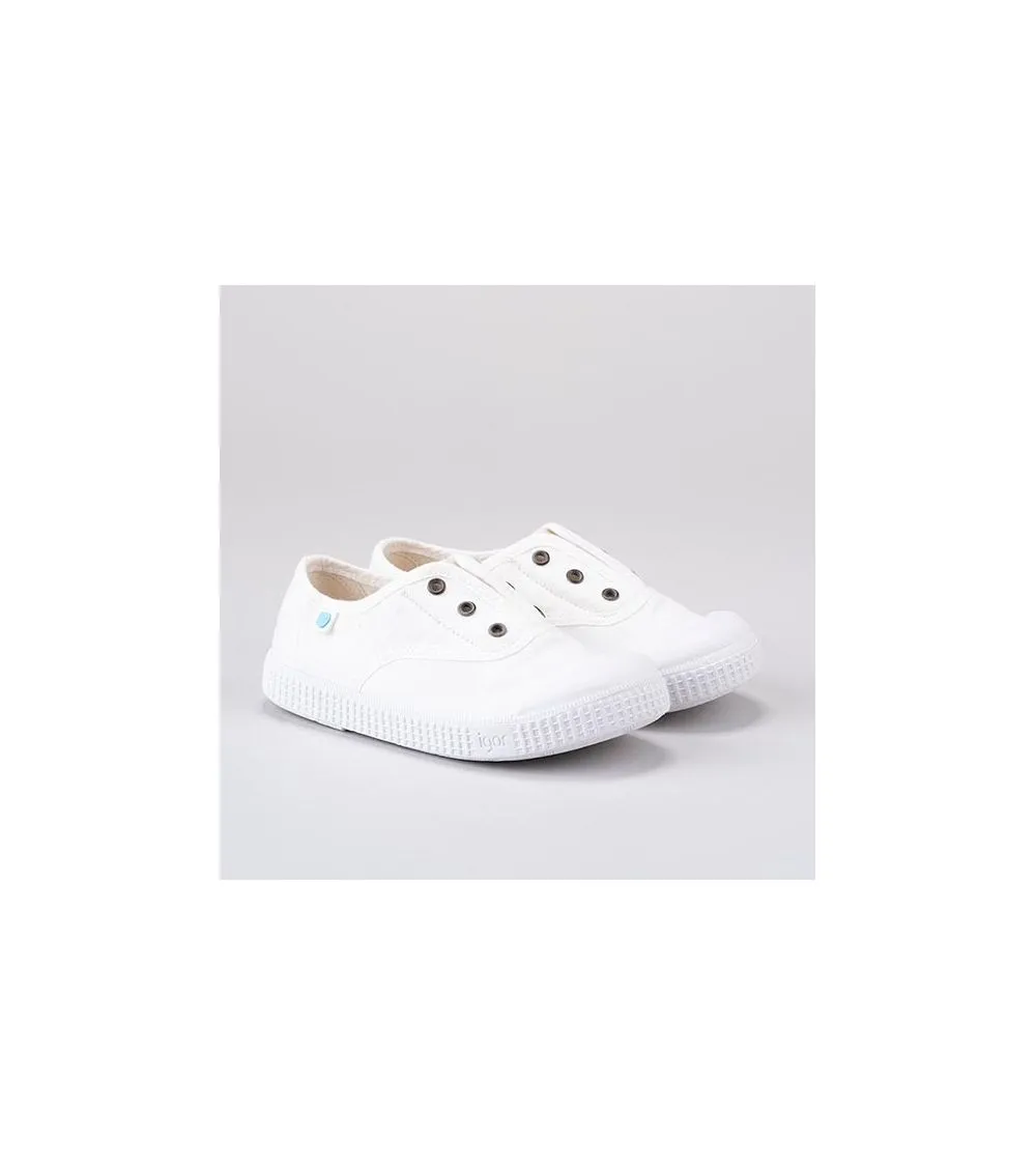 ZAPATILLAS LONA BLANCO IGOR BERRI ELÁSTICO