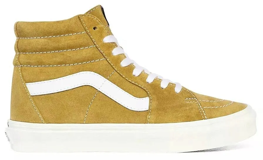 Gold suede shops vans