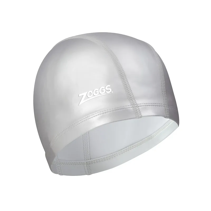 Zoggs Gorro Natación Nylon-Spandex PU Coated Plateado